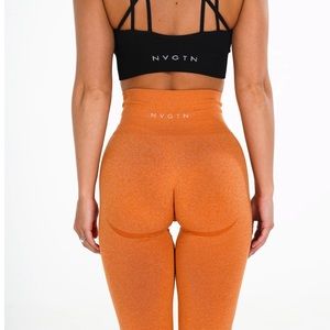 NVGTN burnt Orange seamless contour leggings